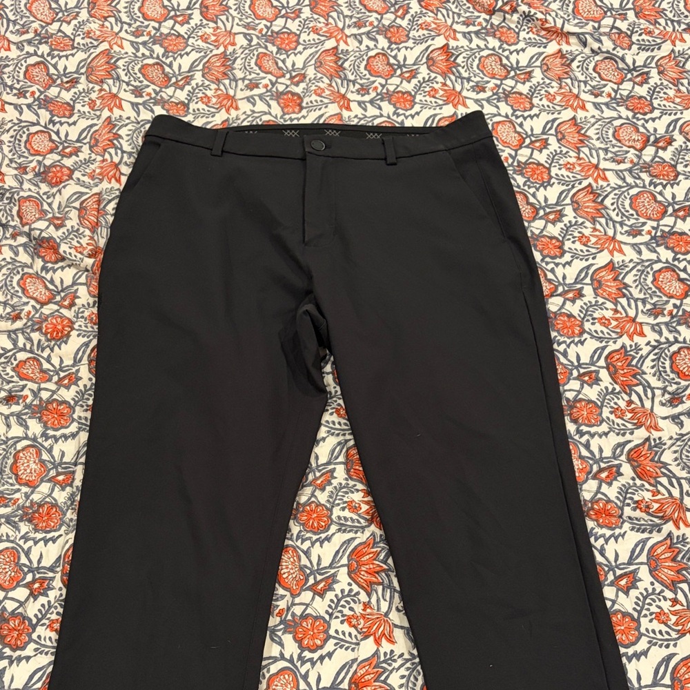 RHONE Men's Elegant Black Dress Pants - Gotham slim- 34x32